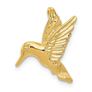 14k Yellow Gold Open Back Polished Finish Hummingbird Chain Slide Pendant will not fit Omega Chains