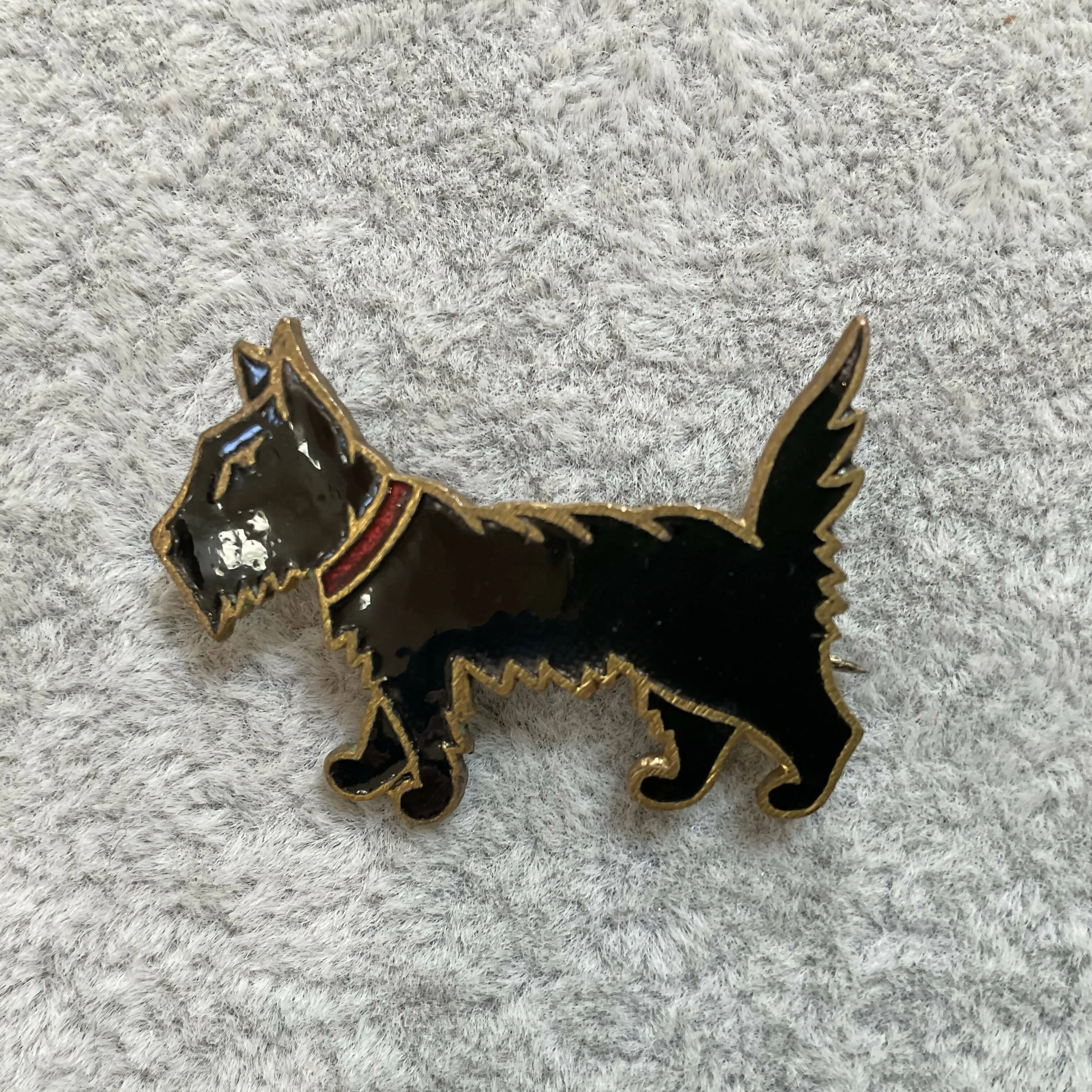 1950’s enamel scottie brooch