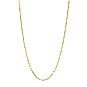 9ct Yellow Gold Box Twist Chain Necklace 40cm