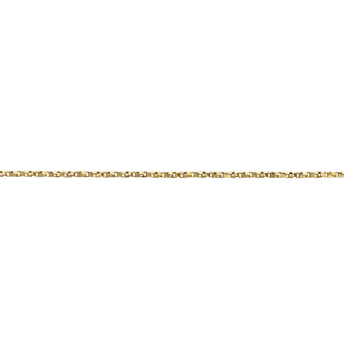 9ct Yellow Gold Box Twist Chain Necklace 40cm