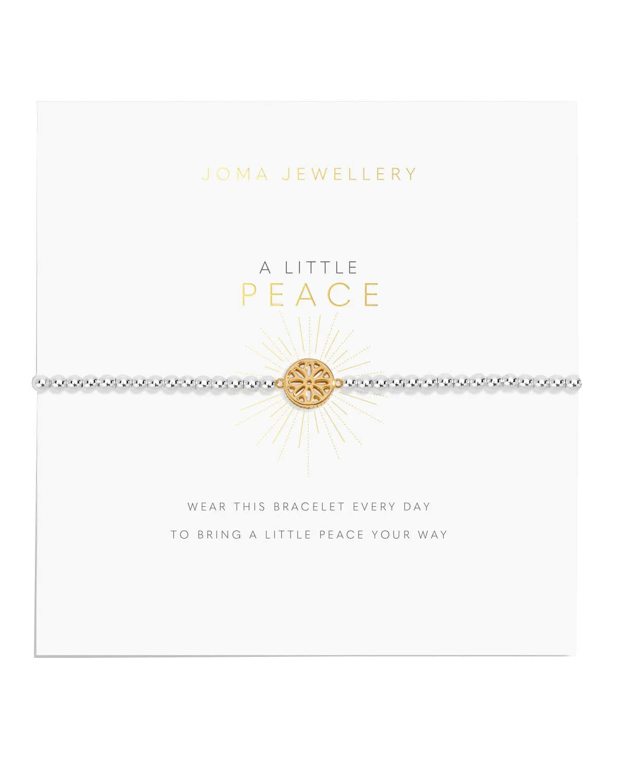 A Little Peace Bracelet in Silver & Gold