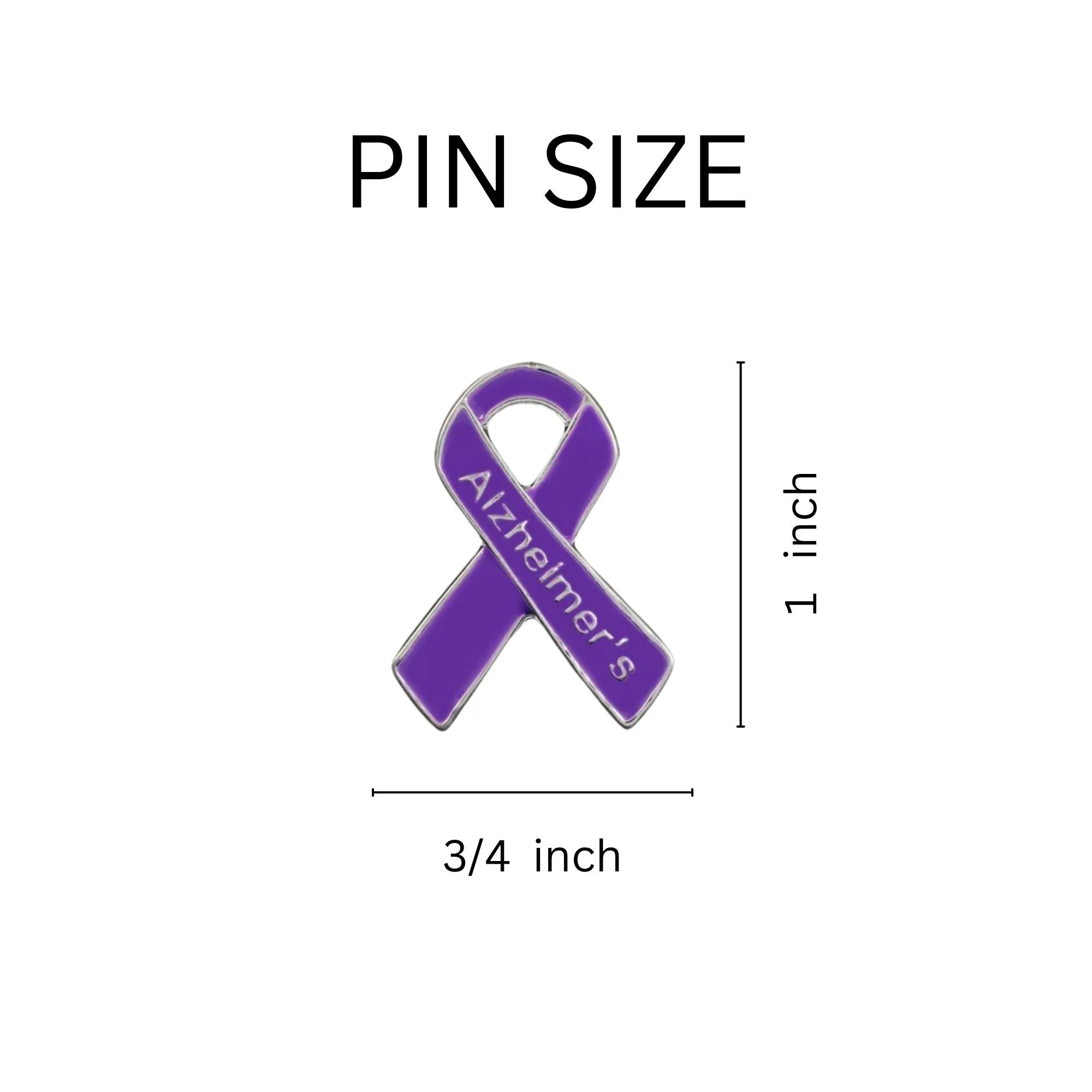 Alzheimer's Awareness Ribbon Pins