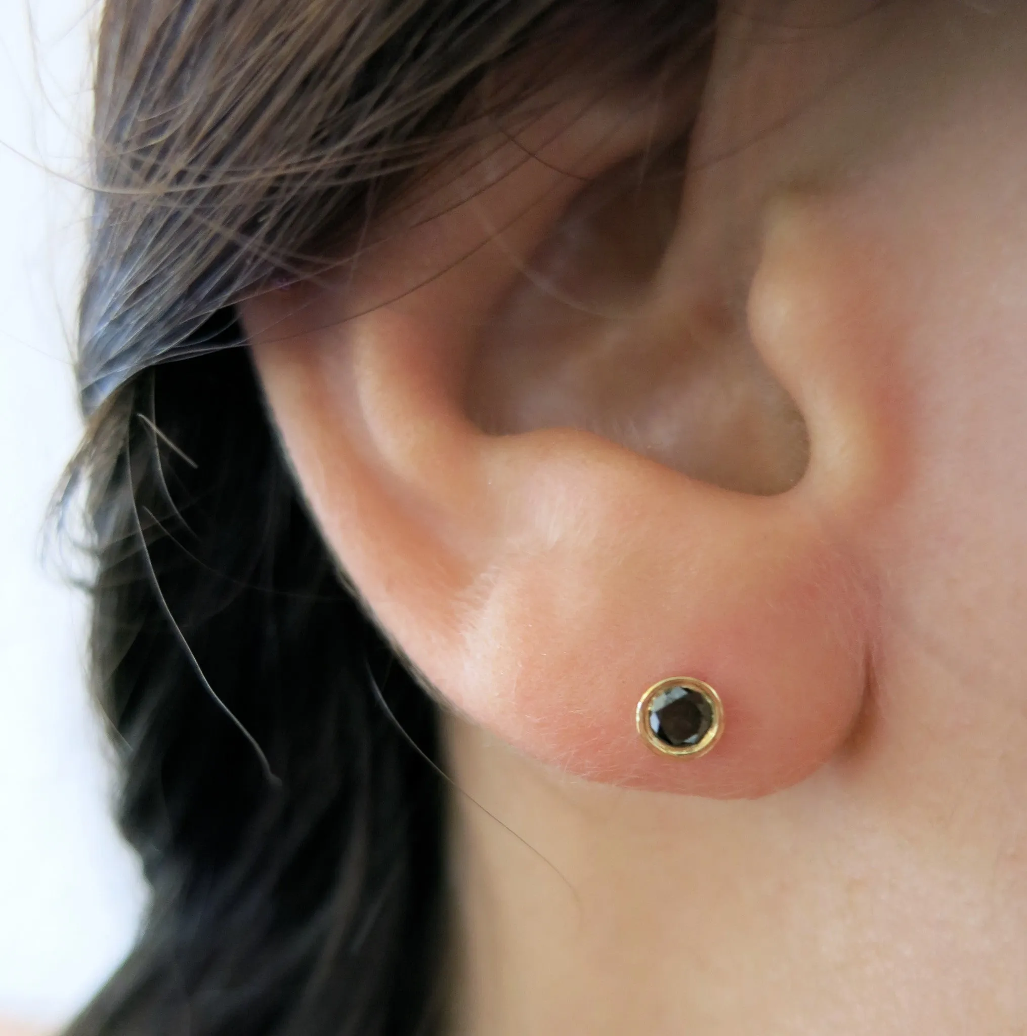 Black Diamond Studs | .10ct