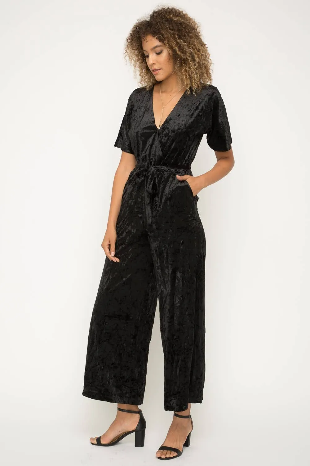 Black Velvet If You Please Jumpsuit