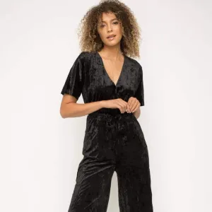 Black Velvet If You Please Jumpsuit