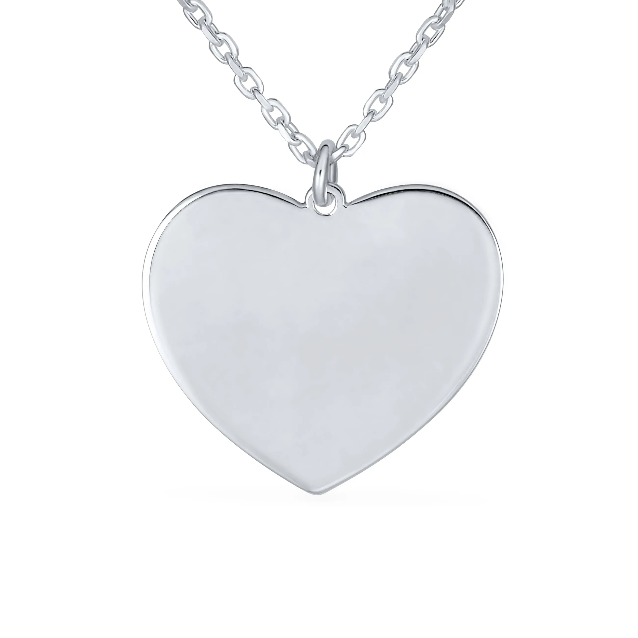 Cartoon Mother Daughter Heart Pendant Necklace Sterling Silver Inspirational