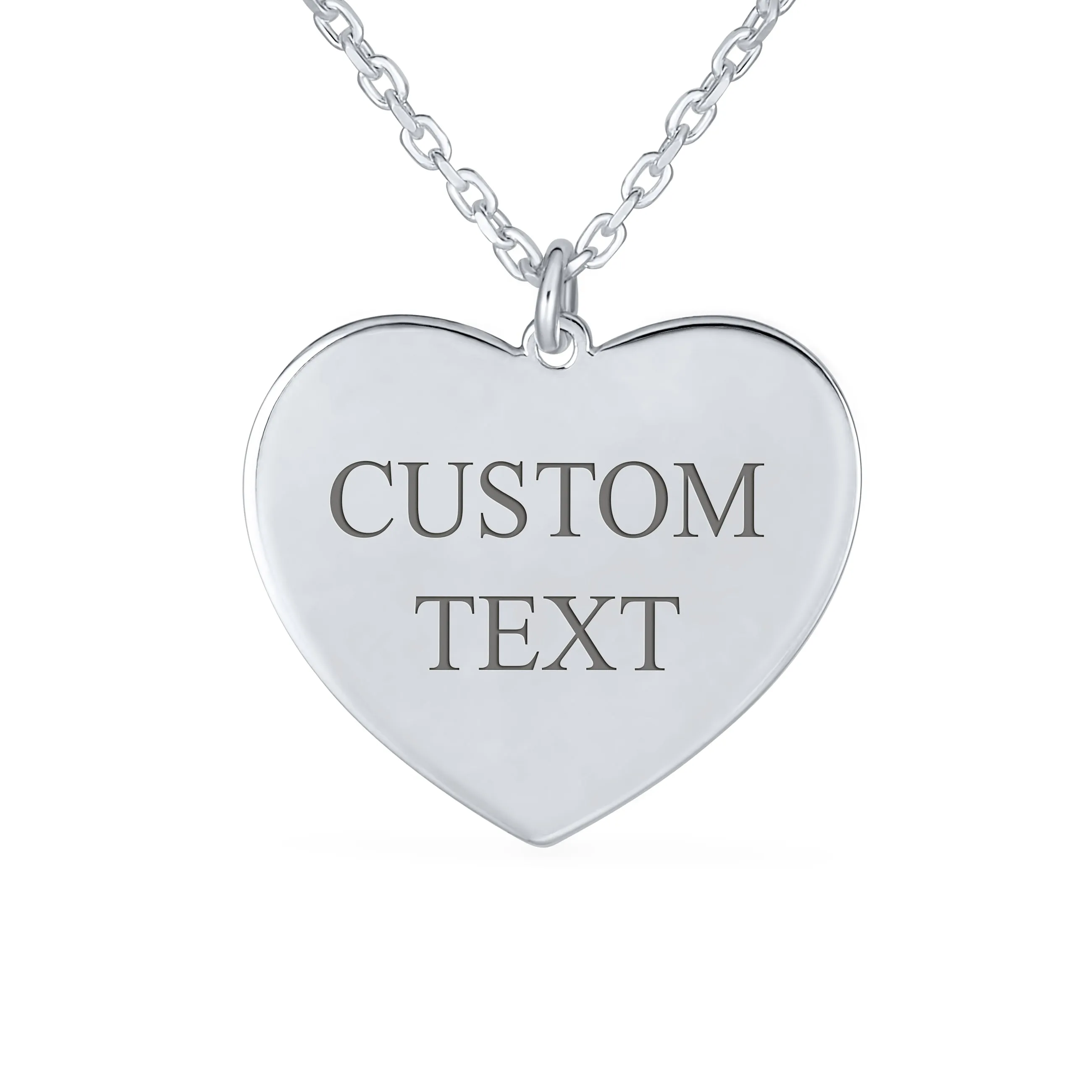 Cartoon Mother Daughter Heart Pendant Necklace Sterling Silver Inspirational