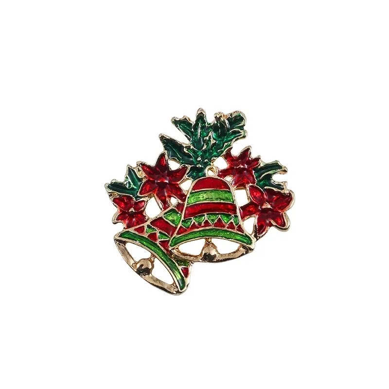 Cartoon Style Christmas Tree Alloy Enamel Rhinestones Unisex Brooches