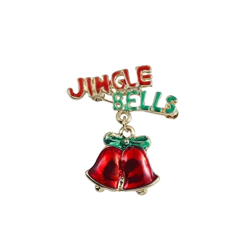 Cartoon Style Christmas Tree Alloy Enamel Rhinestones Unisex Brooches