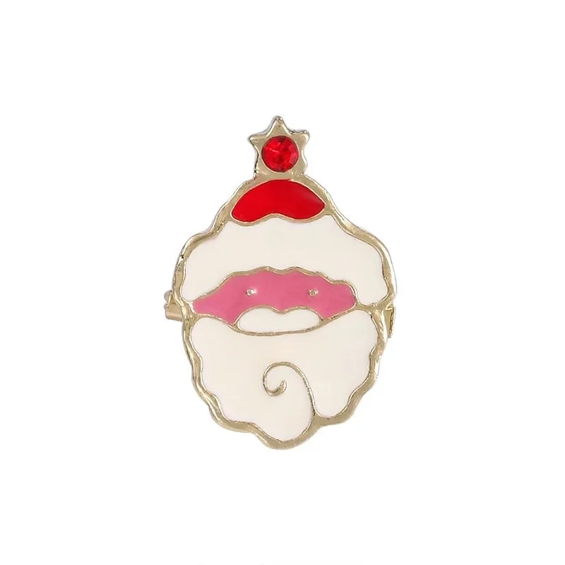 Cartoon Style Christmas Tree Alloy Enamel Rhinestones Unisex Brooches