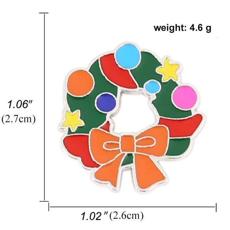 Cartoon Style Pin Animal Santa Claus Snowman Alloy Enamel Artificial Gemstones Unisex Brooches