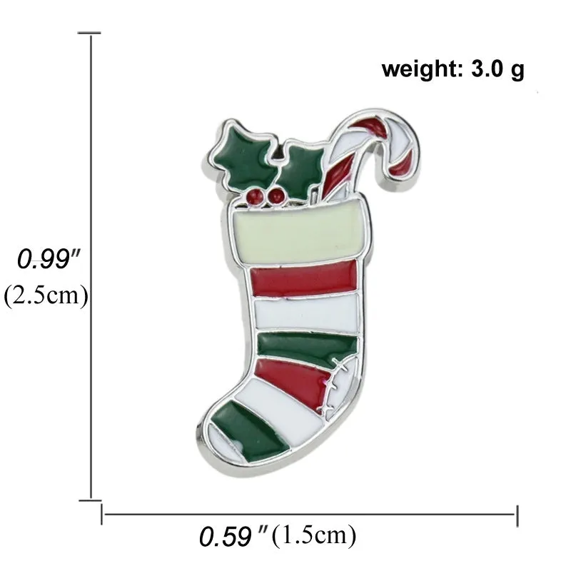 Cartoon Style Pin Animal Santa Claus Snowman Alloy Enamel Artificial Gemstones Unisex Brooches