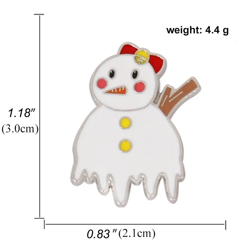 Cartoon Style Pin Animal Santa Claus Snowman Alloy Enamel Artificial Gemstones Unisex Brooches