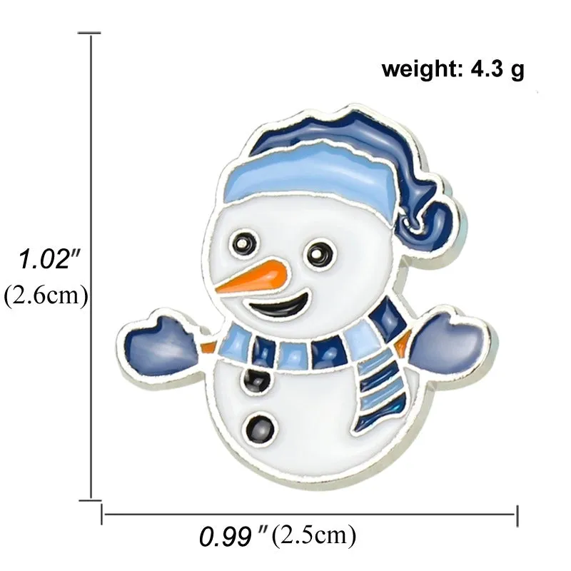 Cartoon Style Pin Animal Santa Claus Snowman Alloy Enamel Artificial Gemstones Unisex Brooches