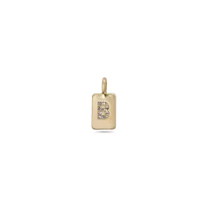 CHARM crystal B pendant, gold-plated