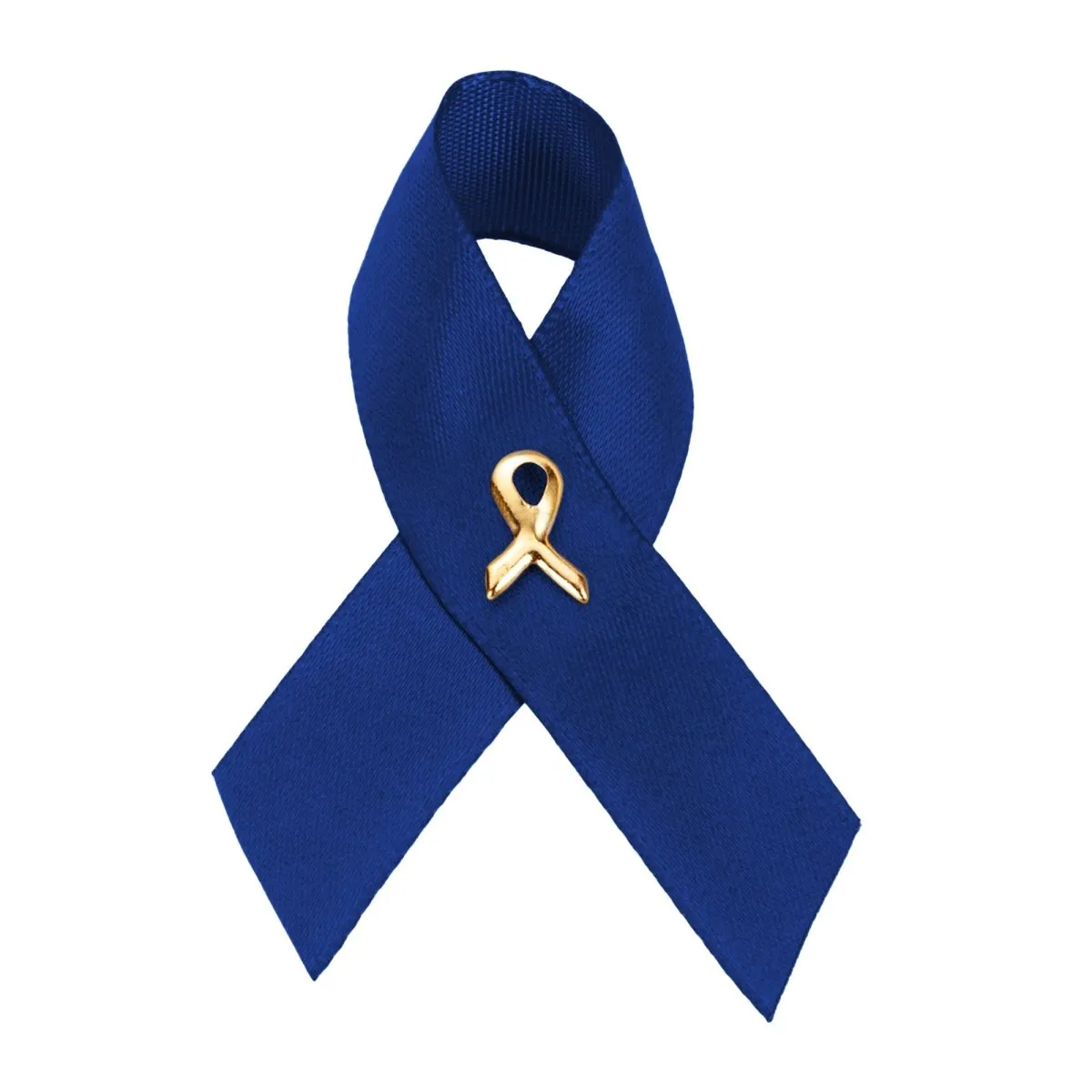 Colon Cancer Awareness Blue Satin Ribbon Pins