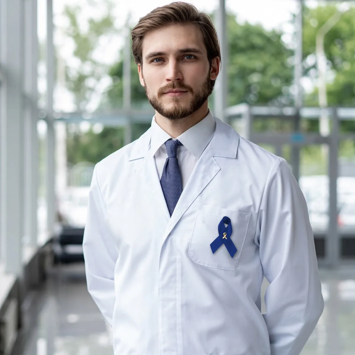 Colon Cancer Awareness Blue Satin Ribbon Pins