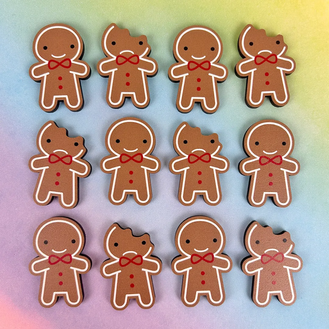 Cookie Cute Gingerbread Man Wooden Pins