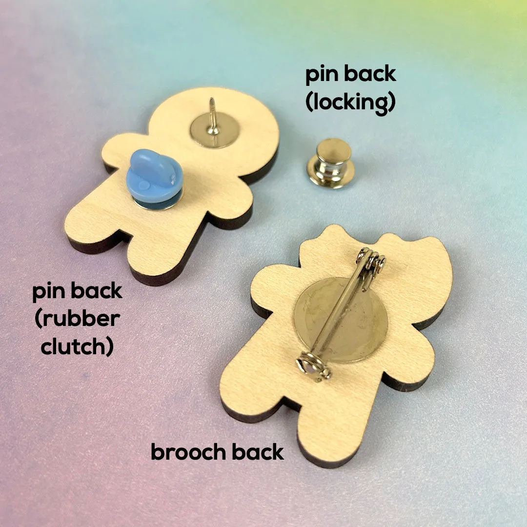 Cookie Cute Gingerbread Man Wooden Pins