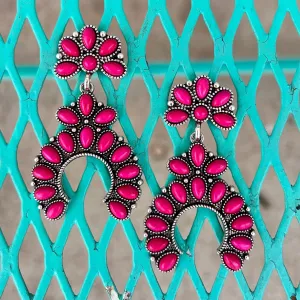 Crowned in Pink Earrings