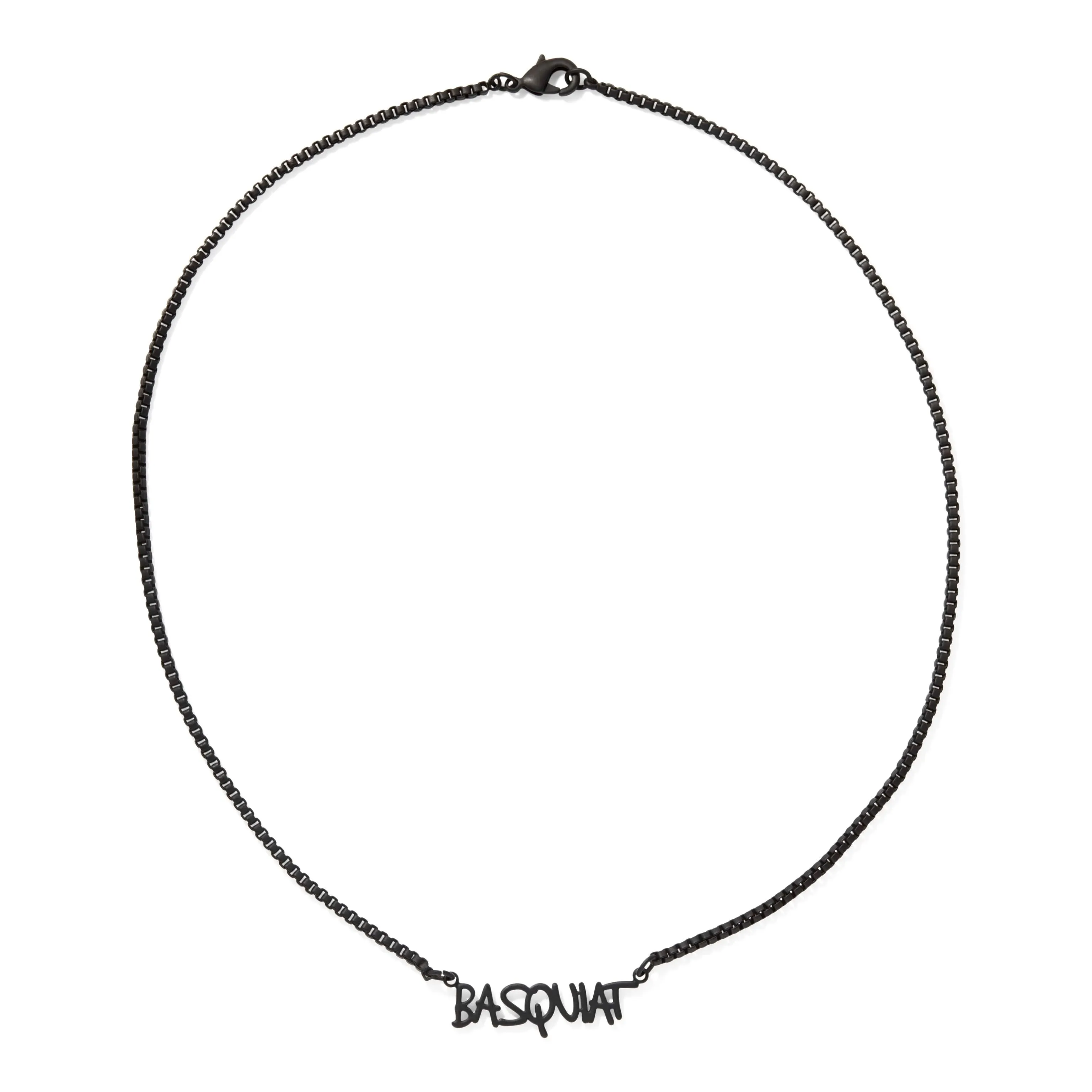 Crystal Haze x Basquiat Silver-Plated Name Necklace