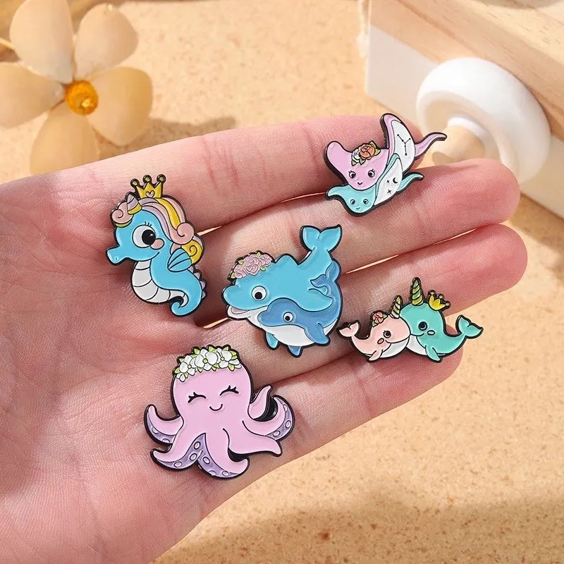 Cute Animal Alloy Stoving Varnish Unisex Brooches