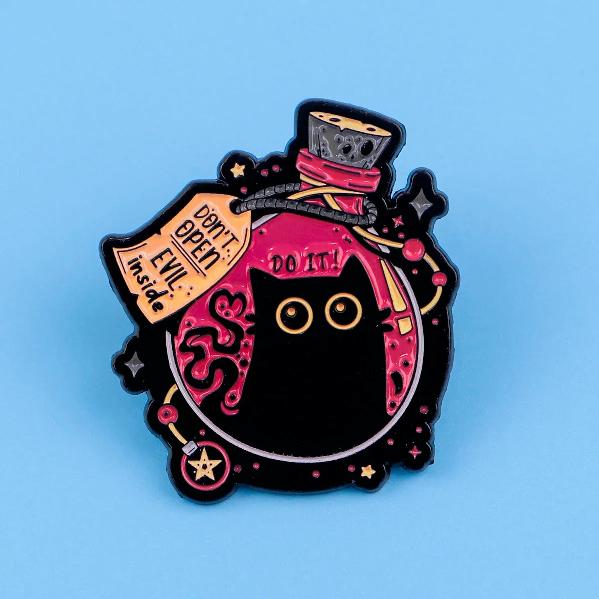 Cute Black Cat Enamel Pin Animal Brooch Pines Lapel Pins Badge on Backpack Clothing Accessories Witch Jewelry Halloween Gifts