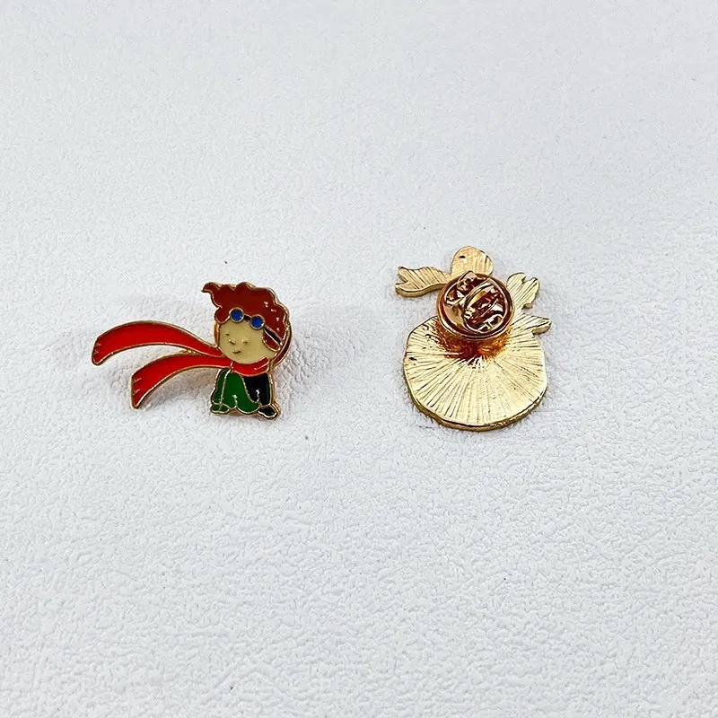 Cute Cartoon Character Alloy Enamel Couple Brooches