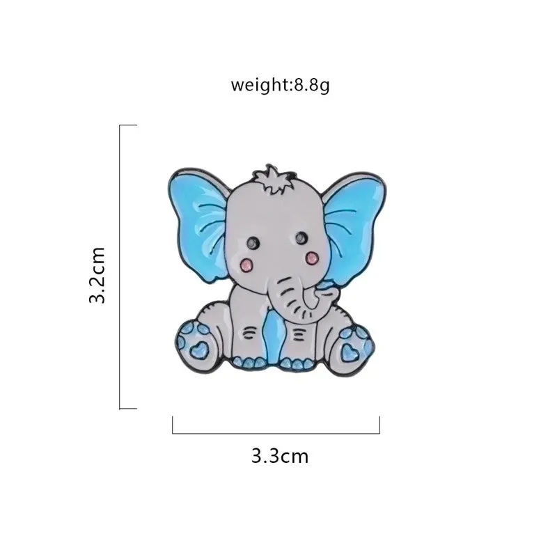 Cute Dinosaur Cat Elephant Alloy Enamel Kid's Brooches