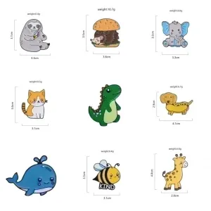 Cute Dinosaur Cat Elephant Alloy Enamel Kid's Brooches