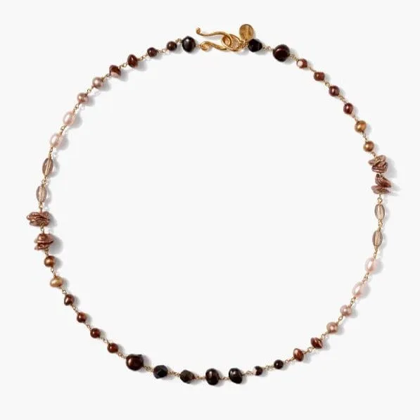 Daphne Beaded Necklace Black Mix