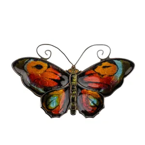 DAVID ANDERSEN Sterling Enamel Butterfly Brooch - Multicolour