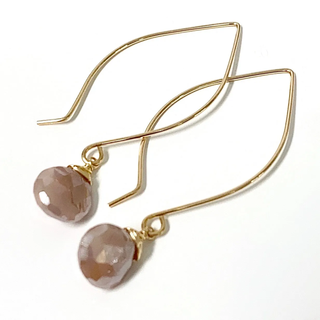 Earrings KALENA - mystic moonstone (E491)