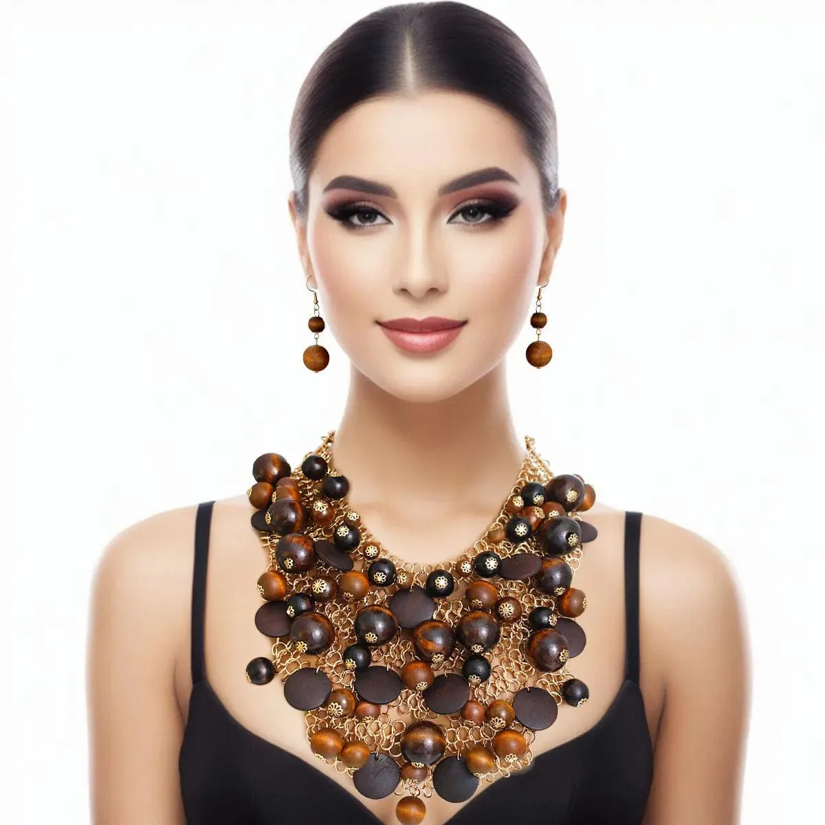 Earthy Color Palette Necklace & Earrings: Shop Eclectic Style Now