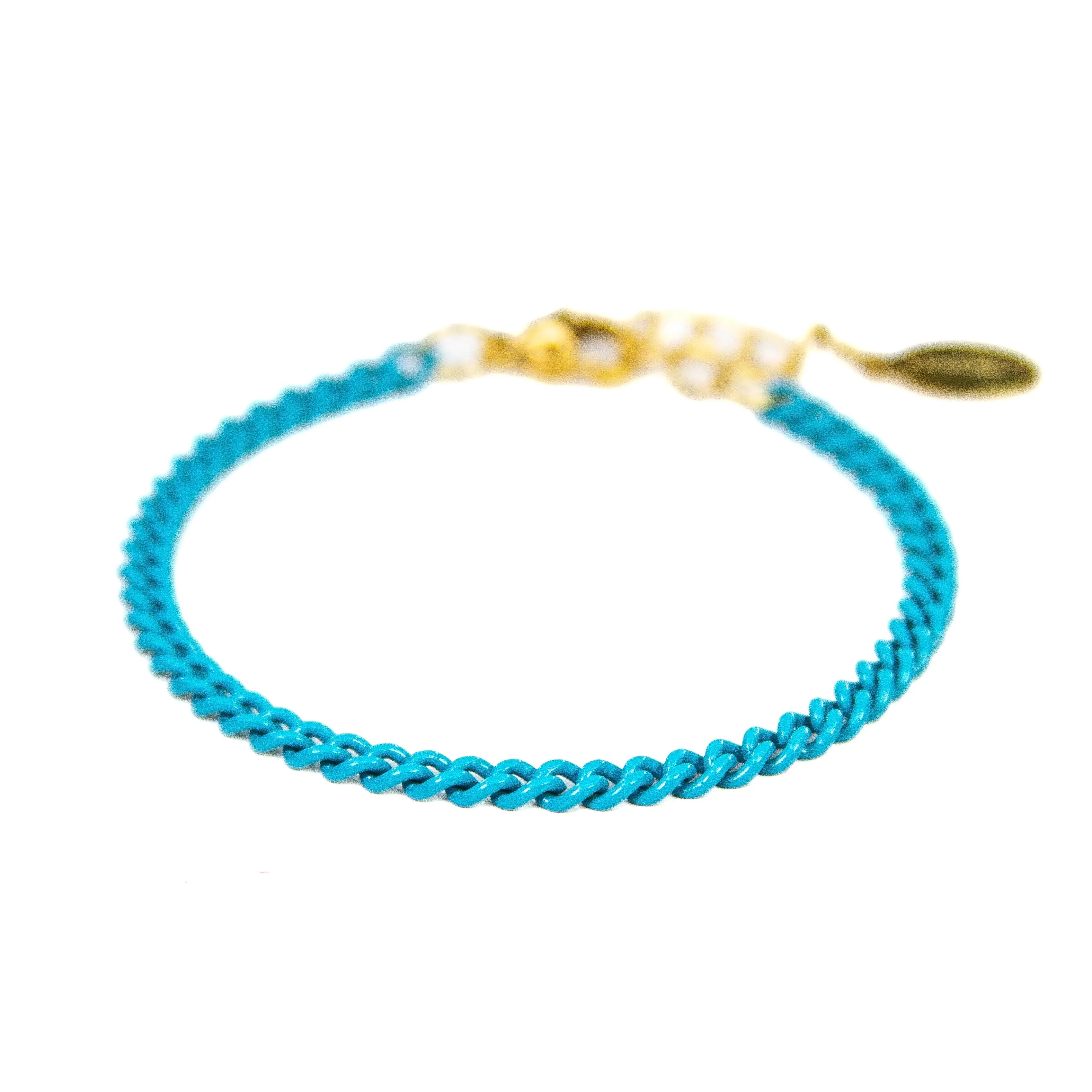 Enamel 16  Colors Curb chain link bracelet