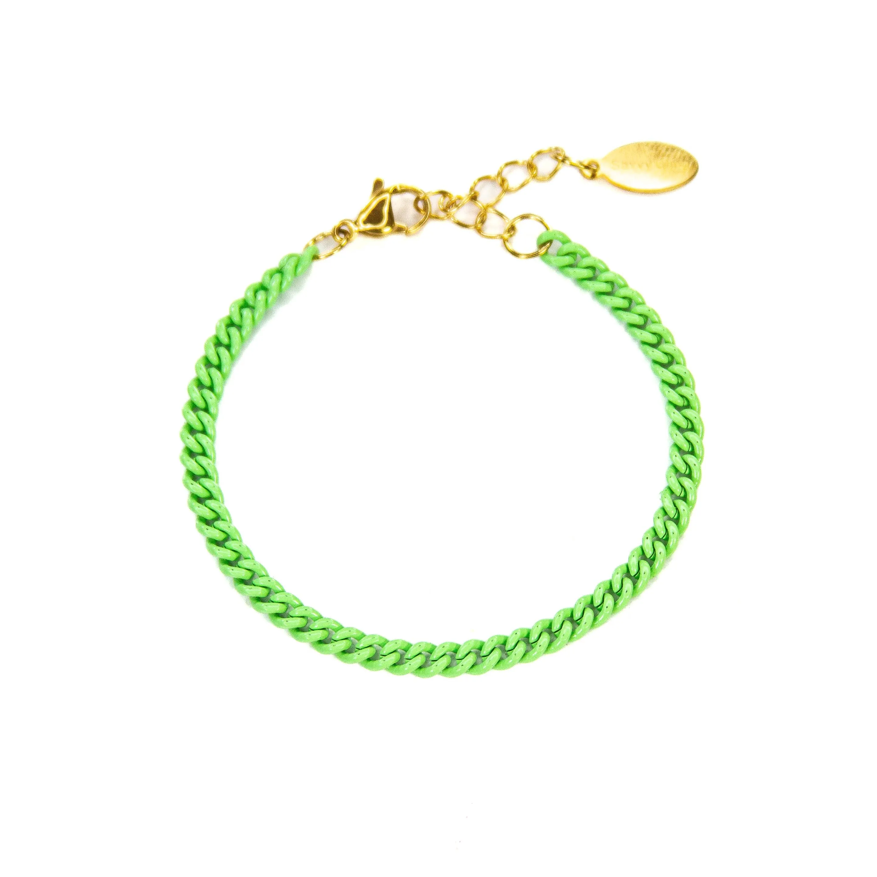 Enamel 16  Colors Curb chain link bracelet