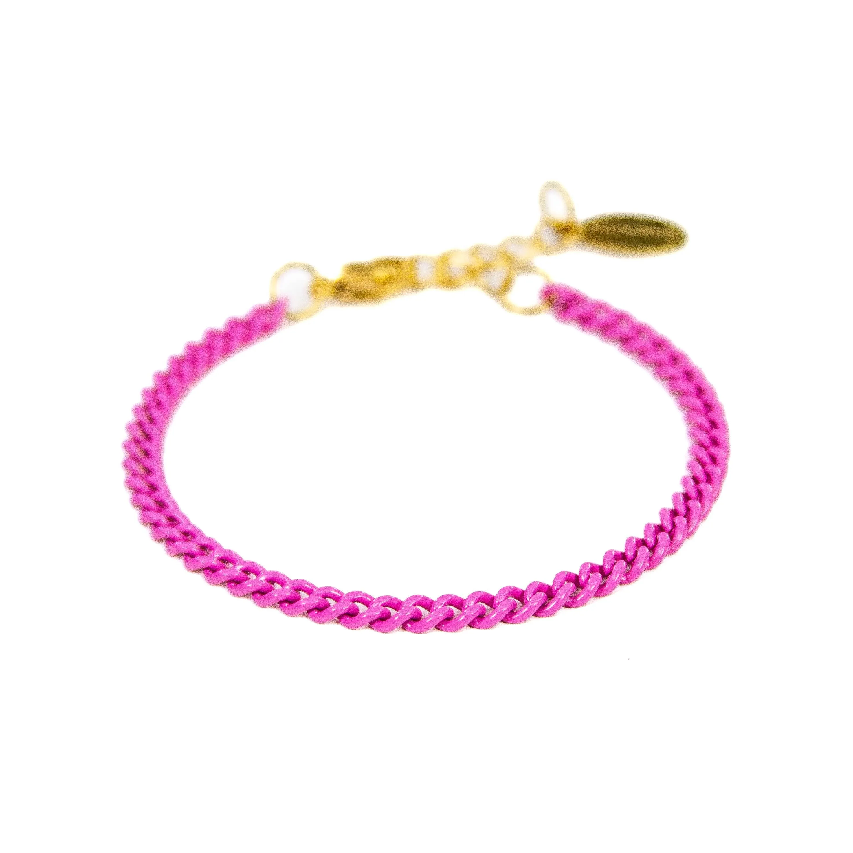 Enamel 16  Colors Curb chain link bracelet