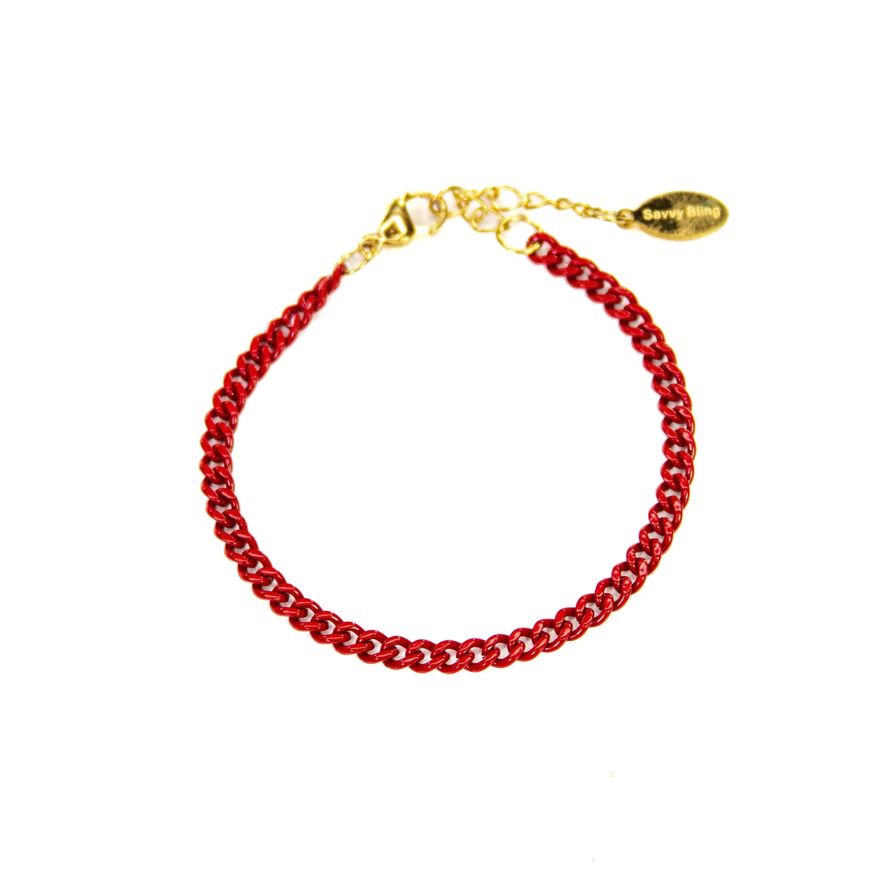 Enamel 16  Colors Curb chain link bracelet