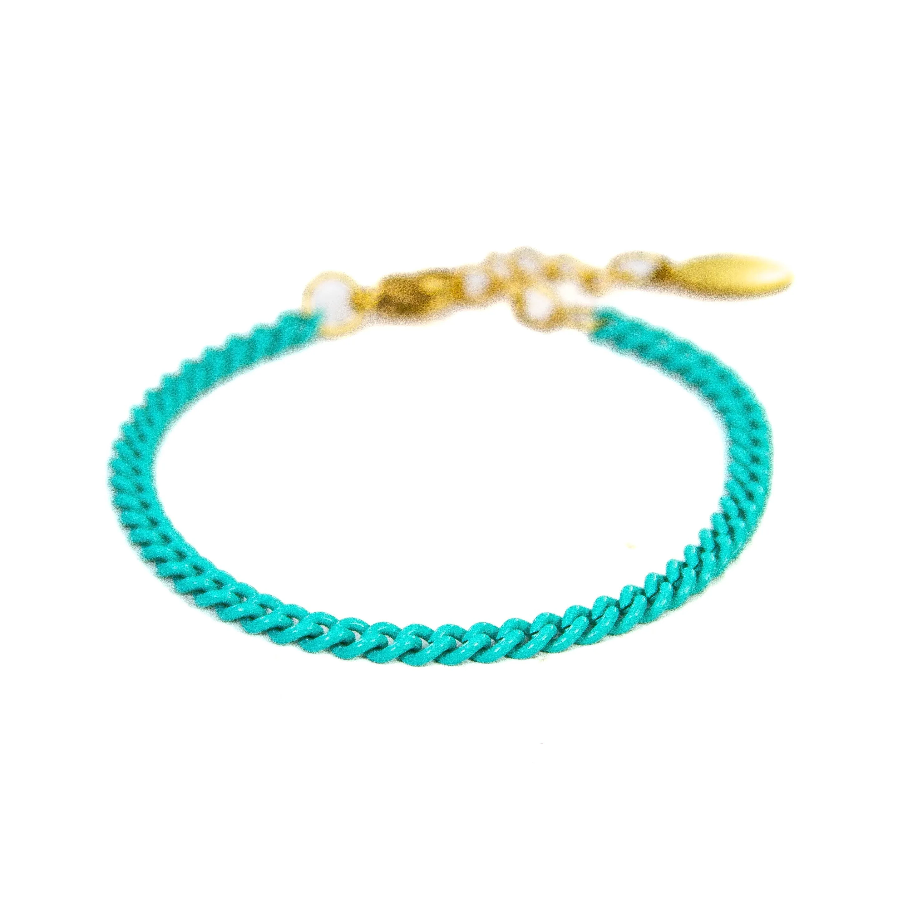 Enamel 16  Colors Curb chain link bracelet