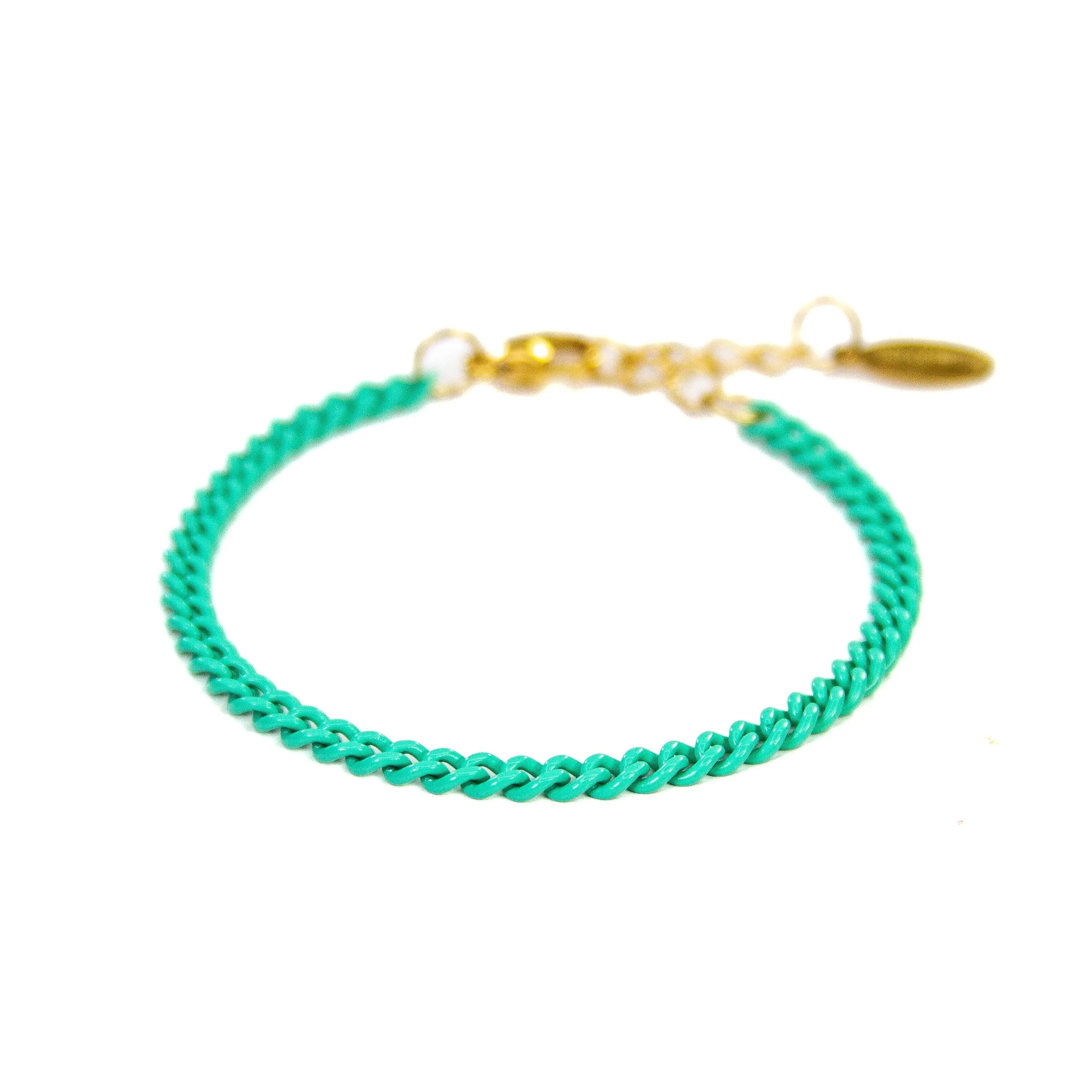 Enamel 16  Colors Curb chain link bracelet