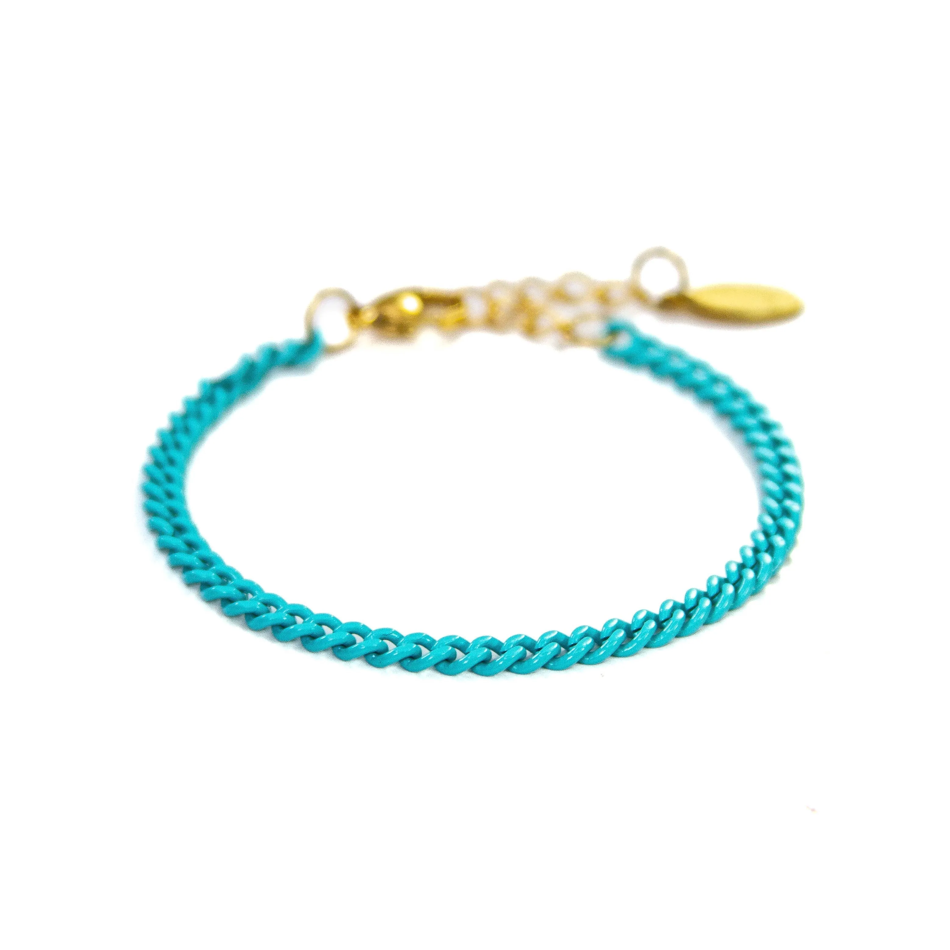 Enamel 16  Colors Curb chain link bracelet