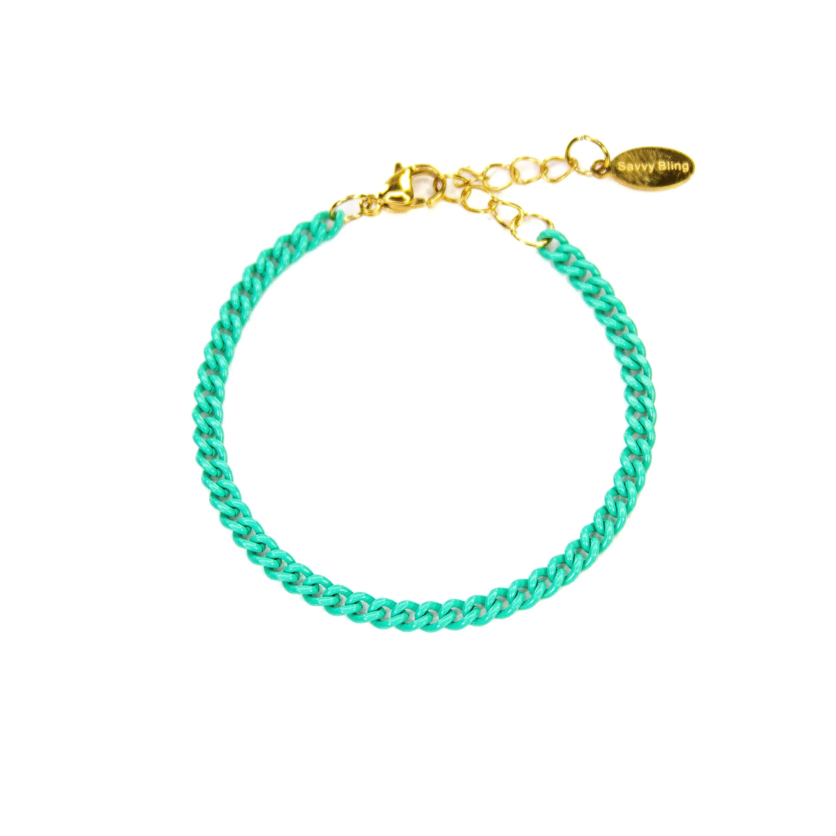 Enamel 16  Colors Curb chain link bracelet