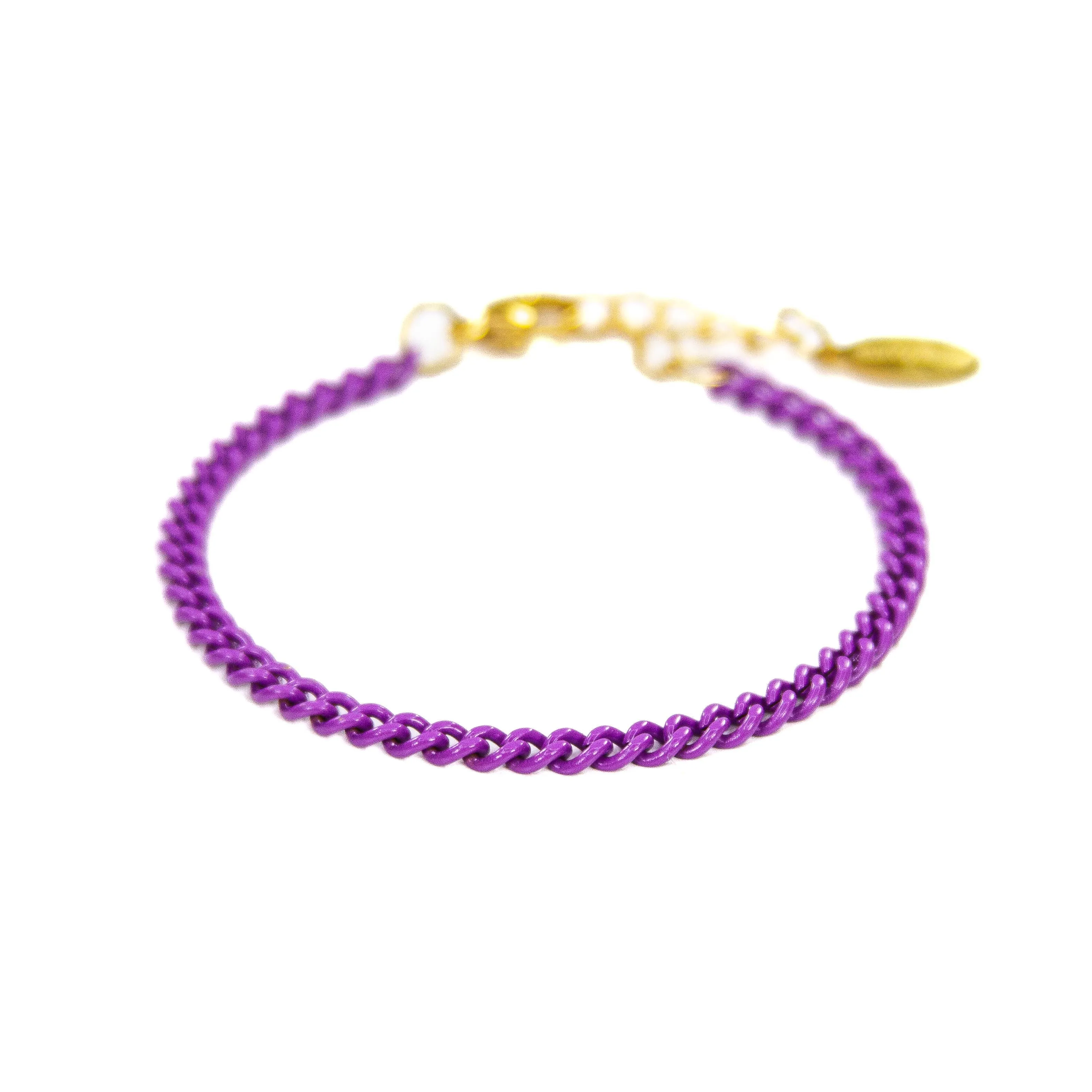 Enamel 16  Colors Curb chain link bracelet