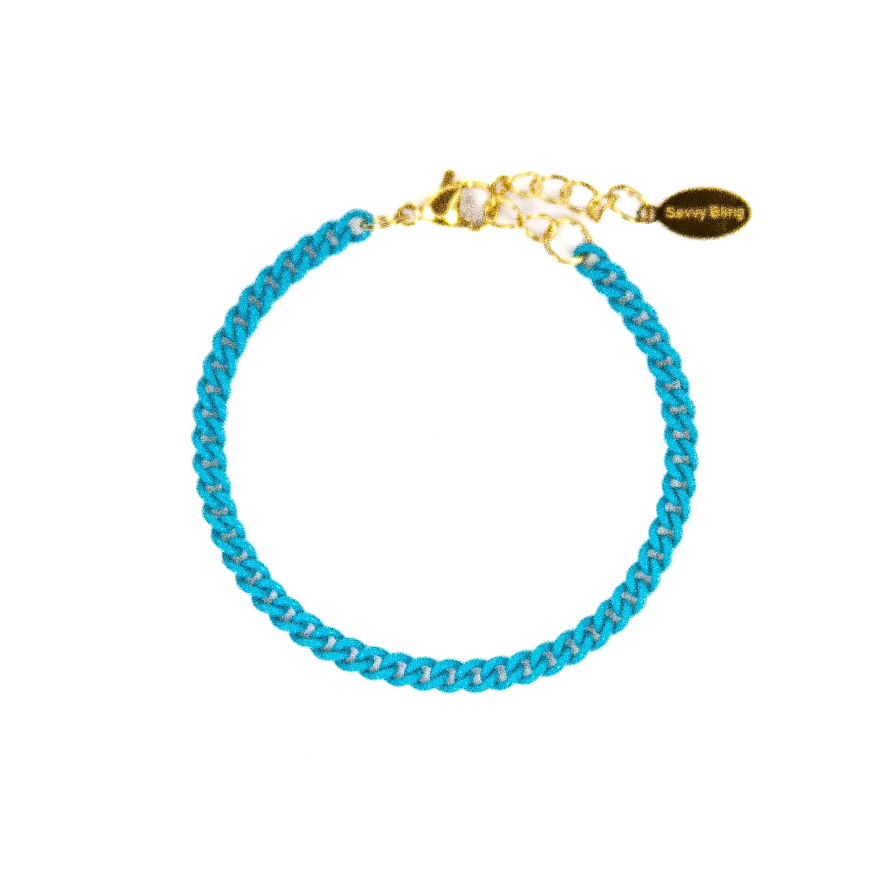 Enamel 16  Colors Curb chain link bracelet