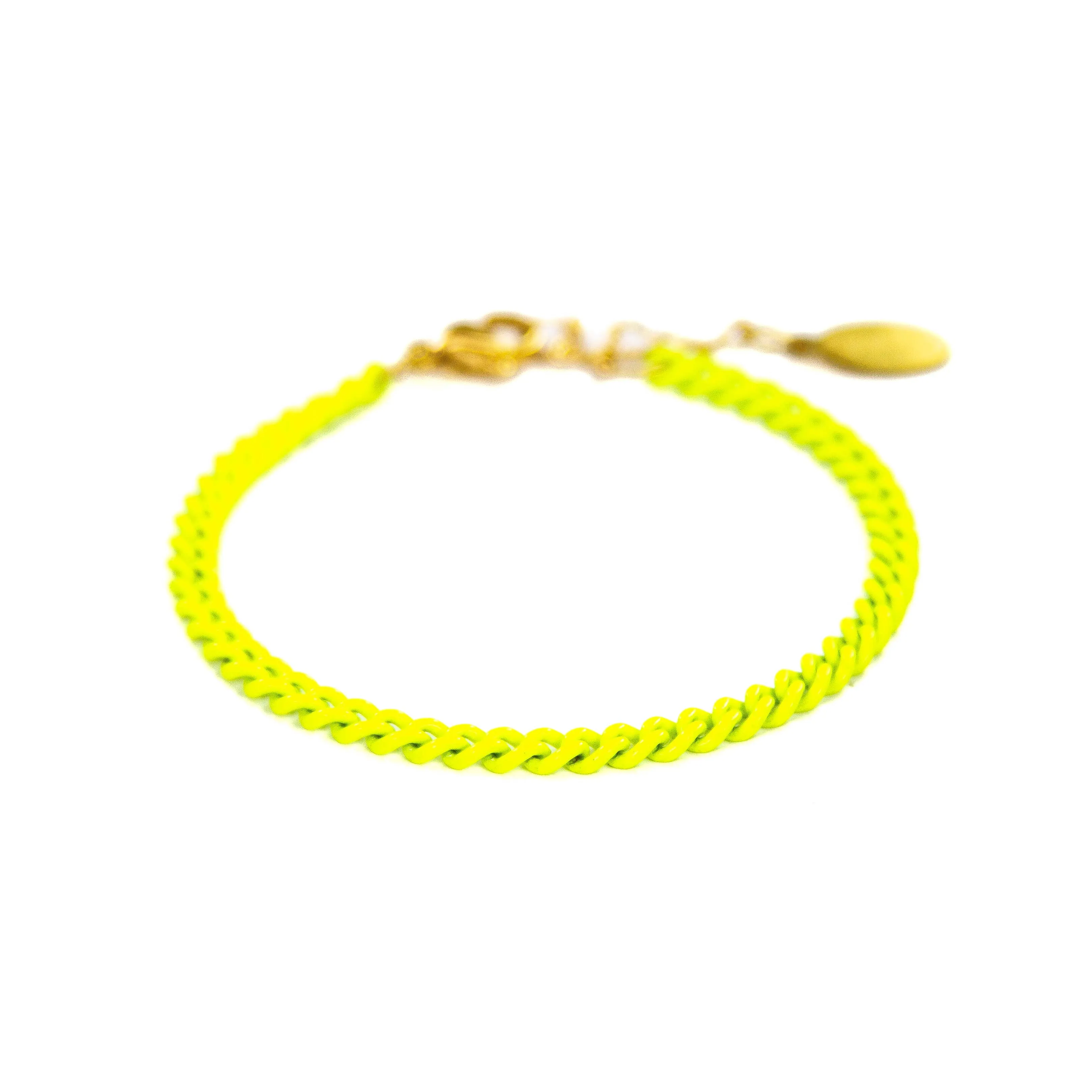 Enamel 16  Colors Curb chain link bracelet