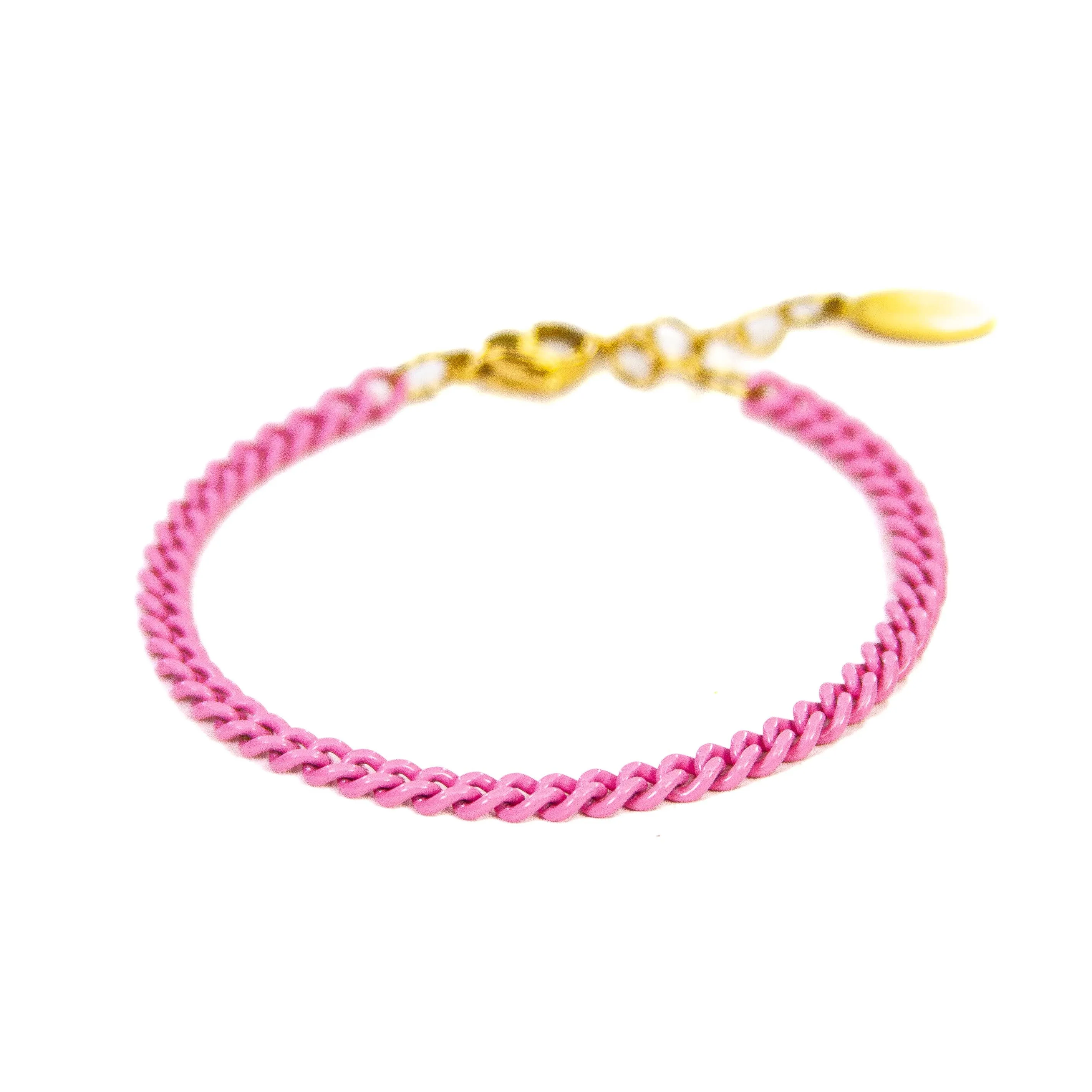 Enamel 16  Colors Curb chain link bracelet