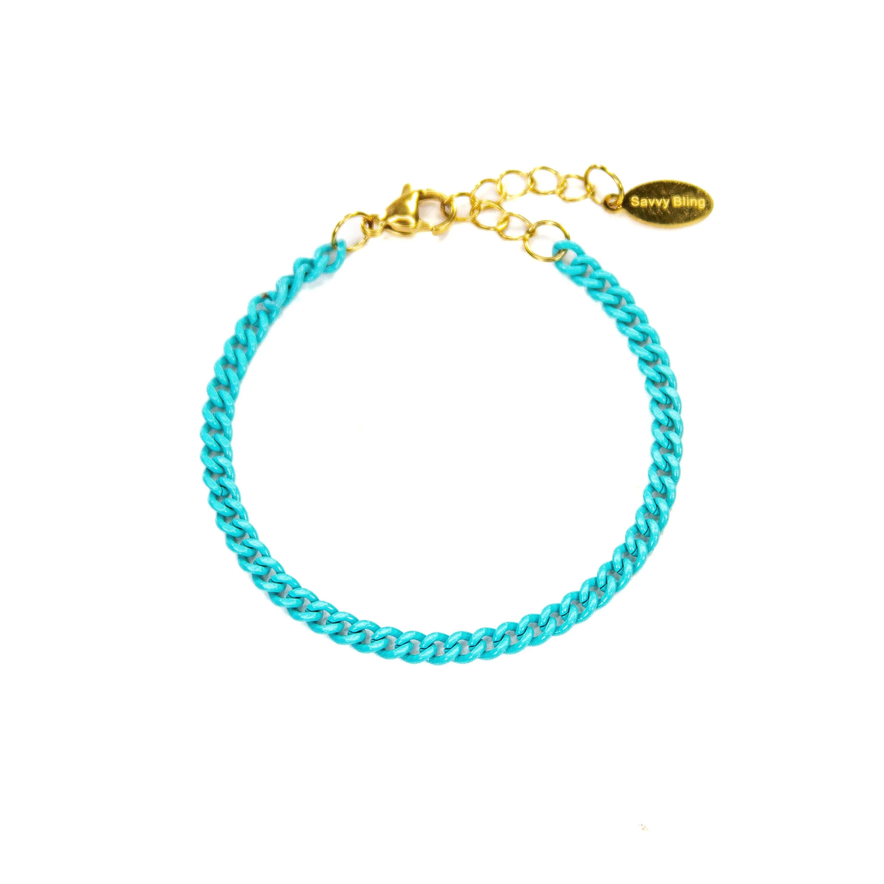 Enamel 16  Colors Curb chain link bracelet