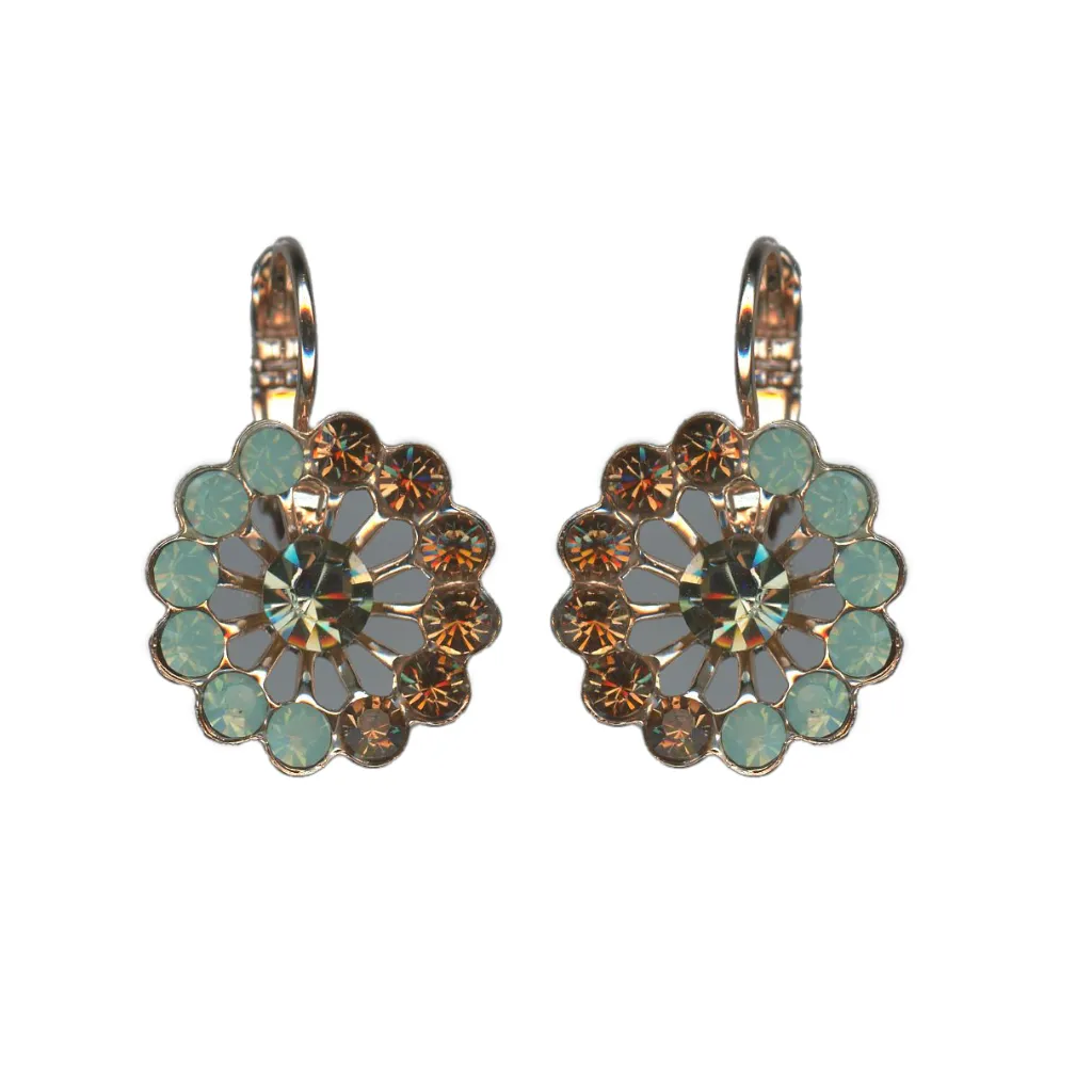 Extra Luxurious Dahlia Leverback Earrings in "Forget Me Not" *Custom*