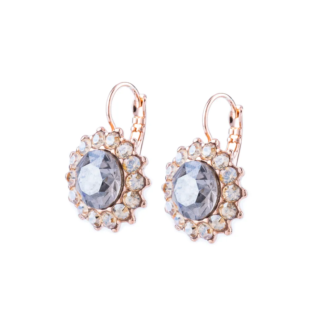 Extra Luxurious Rosette Leverback Earrings in "Earl Grey" *Custom*