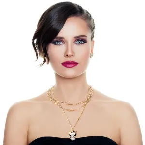 Eye-Catching Leopard Pendant Gold Tone Necklace Collection